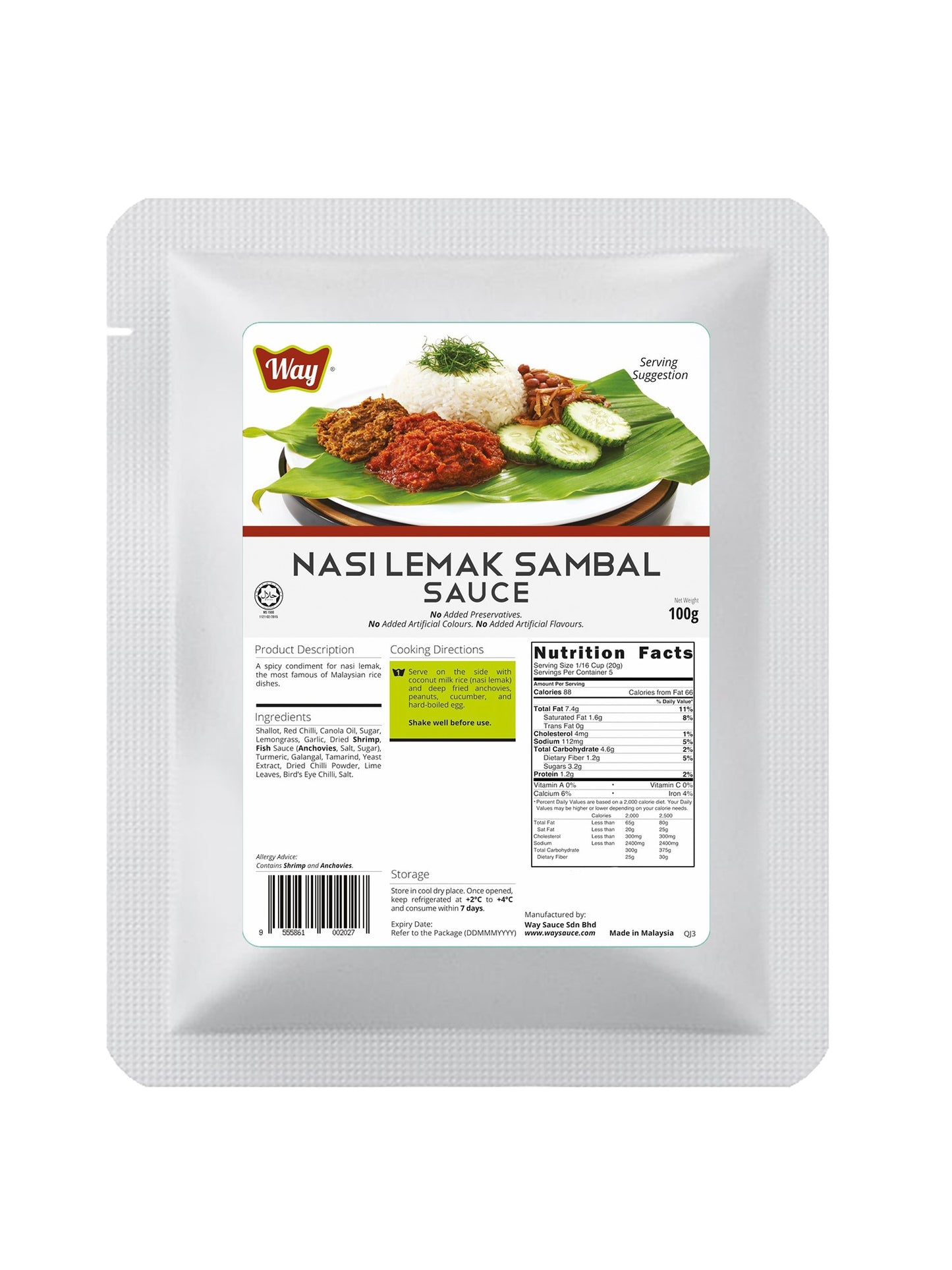 Way Sauce Sambal Nasi Lemak