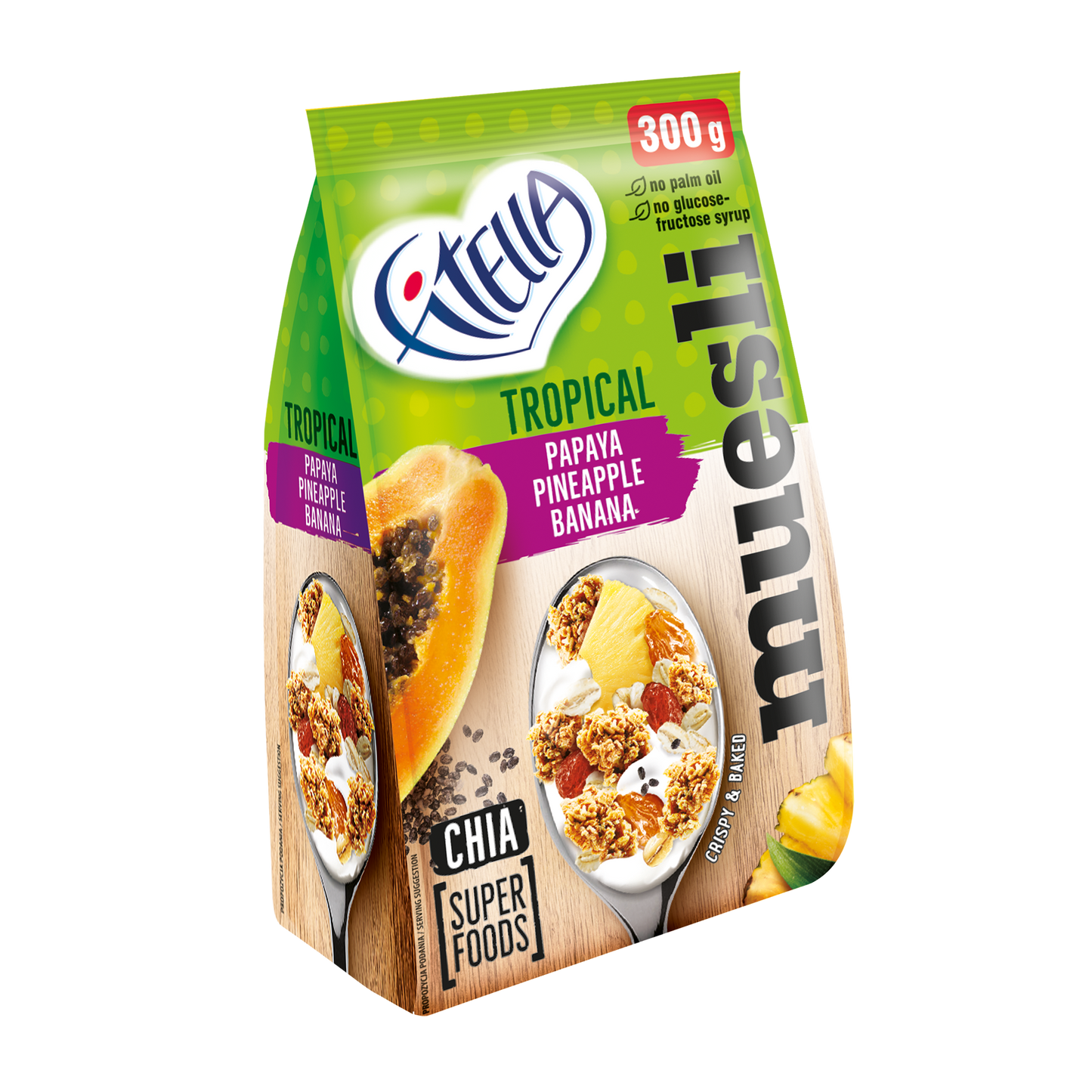 Fitella Tropical Muesli with Papaya, Pineapple and Banana