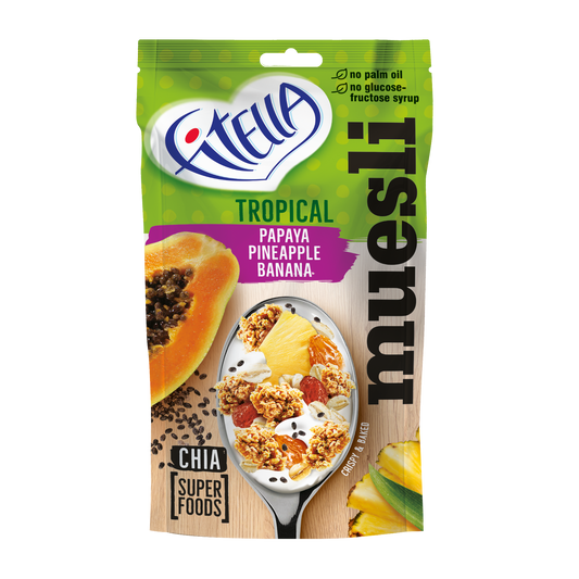 Fitella Tropical Muesli with Papaya, Pineapple and Banana