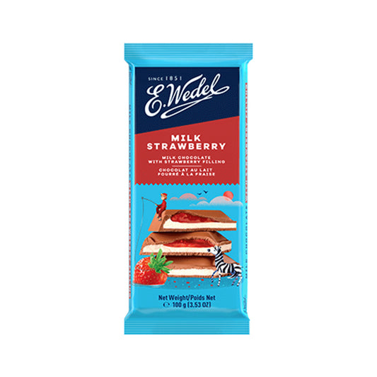 E Wedel Milk Chocolate with Strawberry Filling